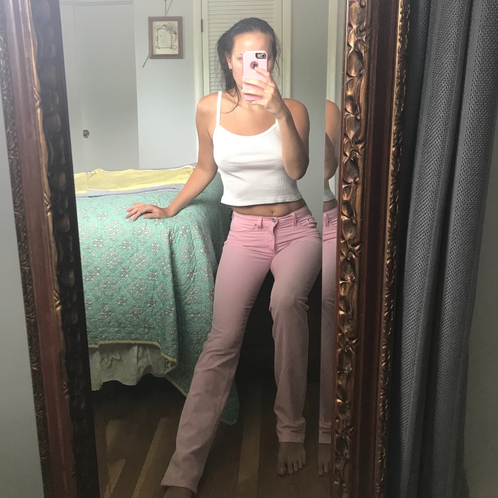 Versace Pink Bootcut Pants